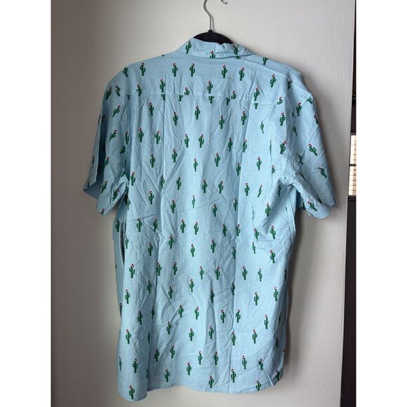 NWT Tipsy Elves Christmas Cactus Button Up Shirt - Picture 6 of 7